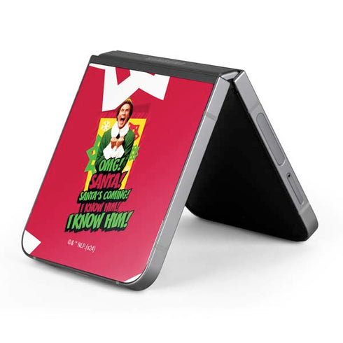 Elf OMG Santas Coming Galaxy Z Flip6 Skin